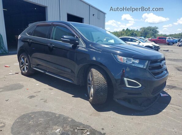 2FMPK4AP4HBB72789 2017 FORD EDGE Black Передня права чверть