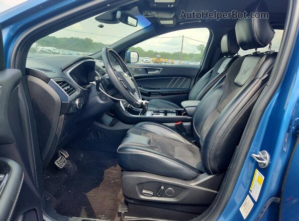 2FMPK4AP4KBB52050 2019 FORD EDGE Синий Вид салона спереди
