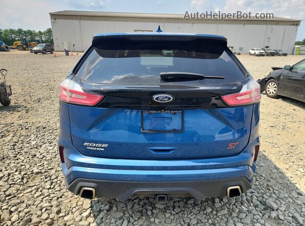 2FMPK4AP4KBB52050 2019 FORD EDGE Синий Вид сзади