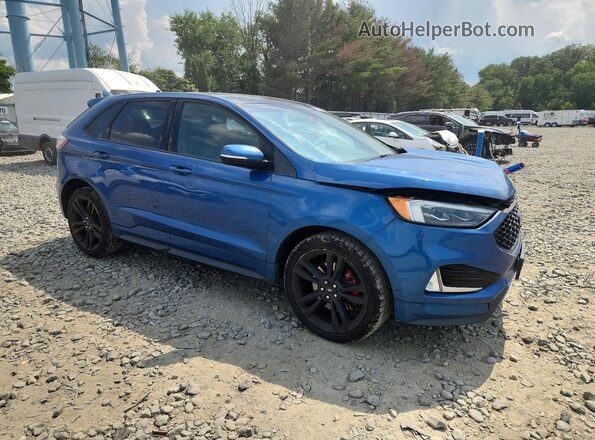2FMPK4AP4KBB52050 2019 FORD EDGE Синий Передняя правая четверть