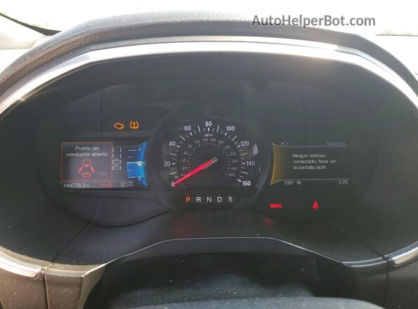 2FMPK4AP5KBB99622 2019 FORD EDGE White Вид щитка приладів
