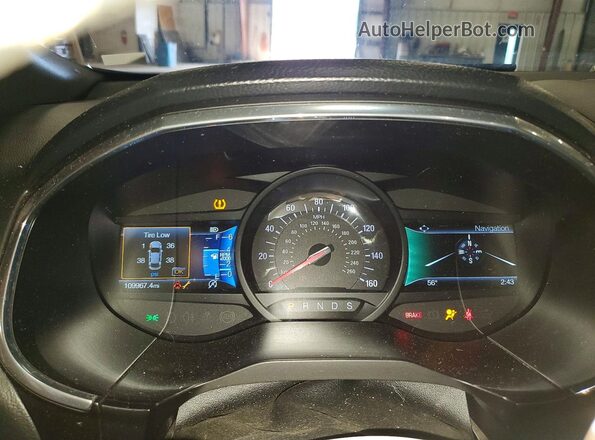 2FMPK4AP5KBC10960 2019 FORD EDGE Gray ხელსაწყოთა პანელის ხედი