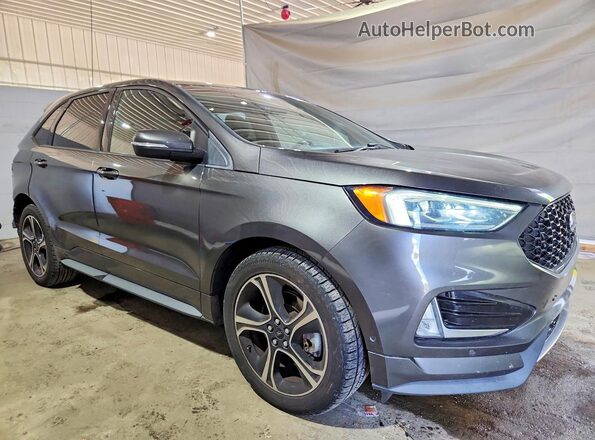 2FMPK4AP5KBC15690 2019 FORD EDGE Gray Front right