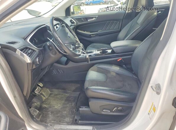2FMPK4AP6JBB37709 2018 FORD EDGE White Vista interior delantera