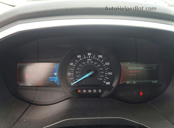 2FMPK4AP6JBB37709 2018 FORD EDGE White Vista del cuadro de instrumentos