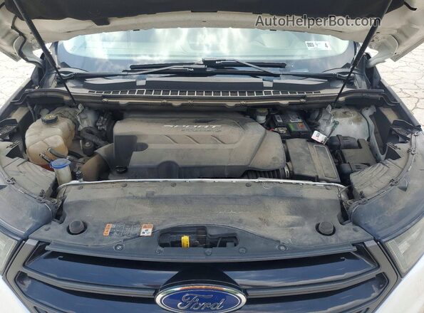 2FMPK4AP6JBB37709 2018 FORD EDGE White Vista del compartimento del motor