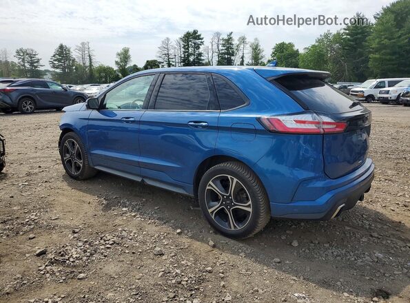 2FMPK4AP6KBB92937 2019 FORD EDGE Blue Задня ліва чверть