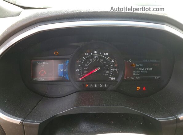 2FMPK4AP6KBB92937 2019 FORD EDGE Blue Вид щитка приладів
