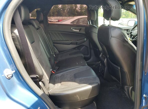 2FMPK4AP6KBB92937 2019 FORD EDGE Blue Вид задніх сидінь