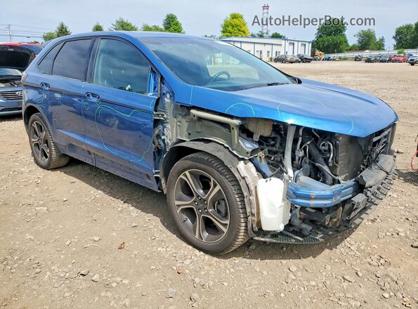 2FMPK4AP6KBB92937 2019 FORD EDGE Blue Передня права чверть