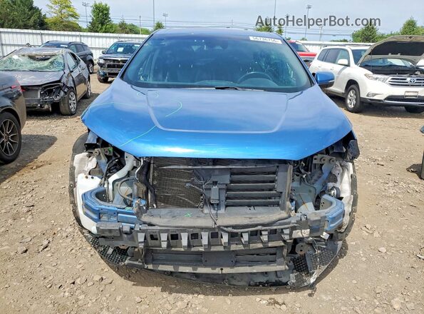 2FMPK4AP6KBB92937 2019 FORD EDGE Blue Вид спереду