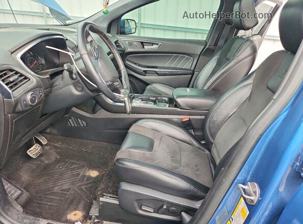 2FMPK4AP6LBA37628 2020 FORD EDGE Blue Widok wnętrza z przodu