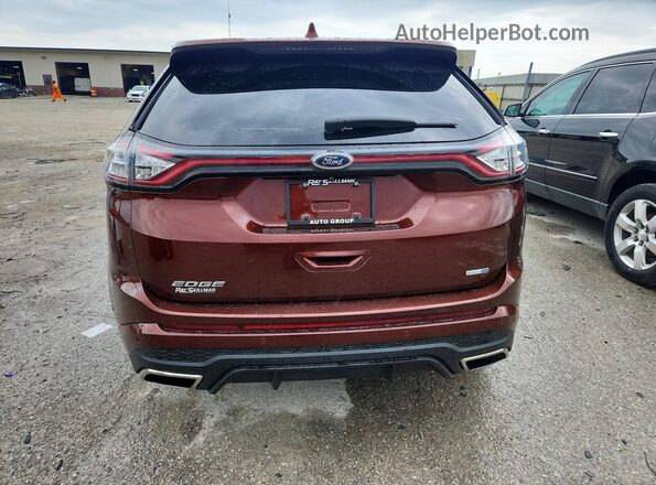 2FMPK4AP7GBB00192 2016 FORD EDGE Коричневый Вид сзади