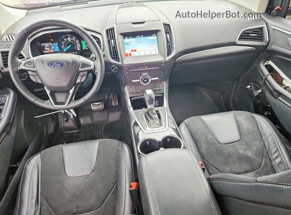2FMPK4AP7GBB00192 2016 FORD EDGE Коричневый Вид панели приборов