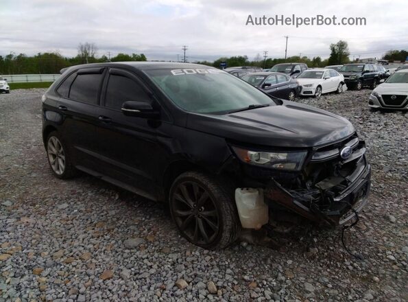 2FMPK4AP7GBB82053 2016 FORD EDGE Black Front right