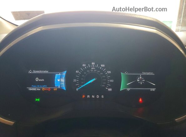2FMPK4AP7GBB82053 2016 FORD EDGE Black Instrument cluster view