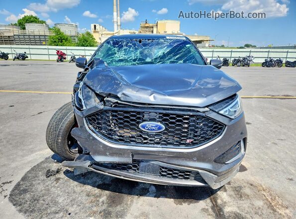 2FMPK4AP7KBB52771 2019 FORD EDGE Gray Widok z przodu