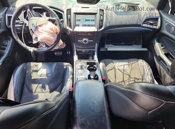 2FMPK4AP7KBB52771 2019 FORD EDGE Gray Widok deski rozdzielczej