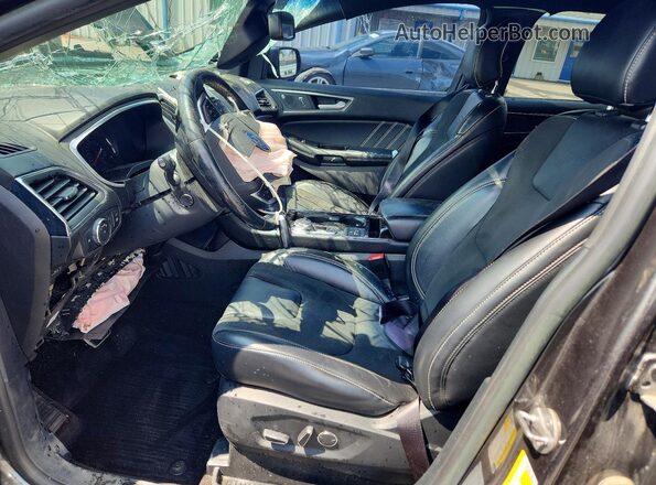 2FMPK4AP7KBB52771 2019 FORD EDGE Gray Widok wnętrza z przodu