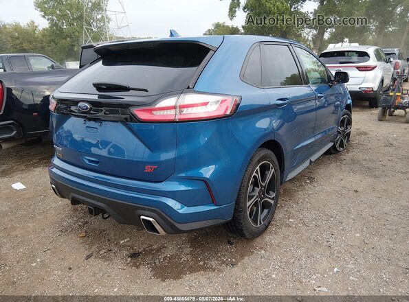 2FMPK4AP7KBB68078 2019 FORD EDGE Blue Задня права чверть