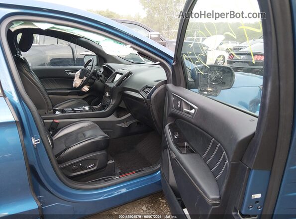 2FMPK4AP7KBB68078 2019 FORD EDGE Blue Вид салону спереду