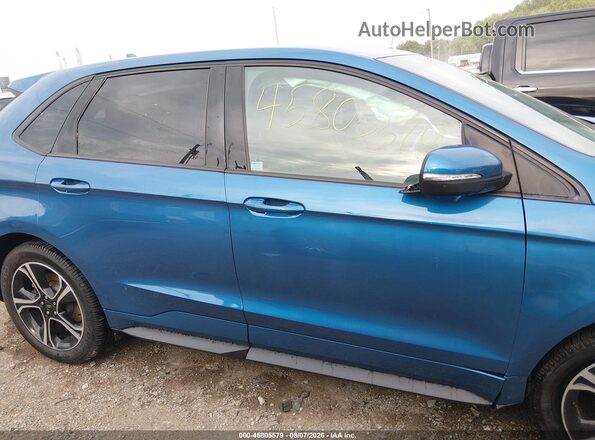 2FMPK4AP7KBB68078 2019 FORD EDGE Blue Вид задньої частини салону