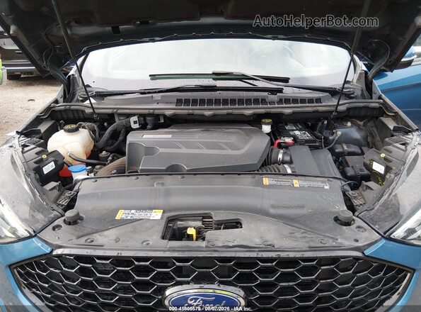 2FMPK4AP7KBB68078 2019 FORD EDGE Blue Вид ззаду