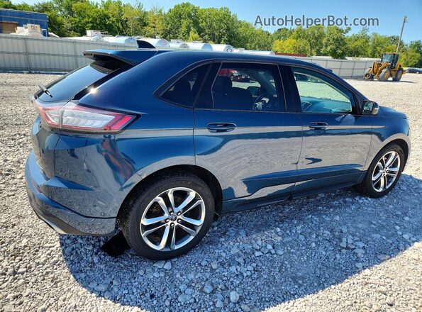 2FMPK4AP8GBB82188 2016 FORD EDGE Blue Задня права чверть