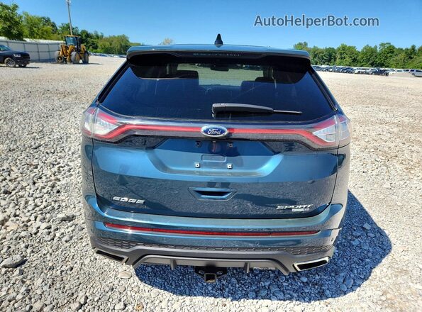 2FMPK4AP8GBB82188 2016 FORD EDGE Blue Вид ззаду