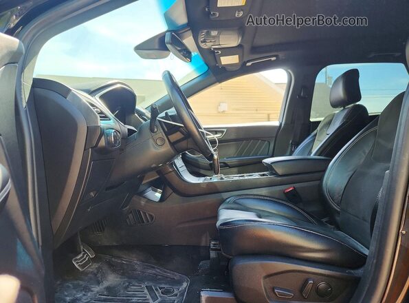 2FMPK4AP8LBA17672 2020 FORD EDGE Черный Вид салона спереди