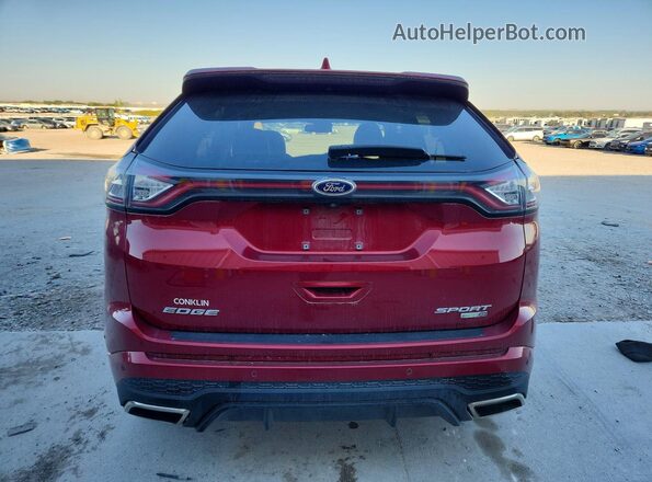2FMPK4AP9HBB56247 2017 FORD EDGE Maroon Rear view