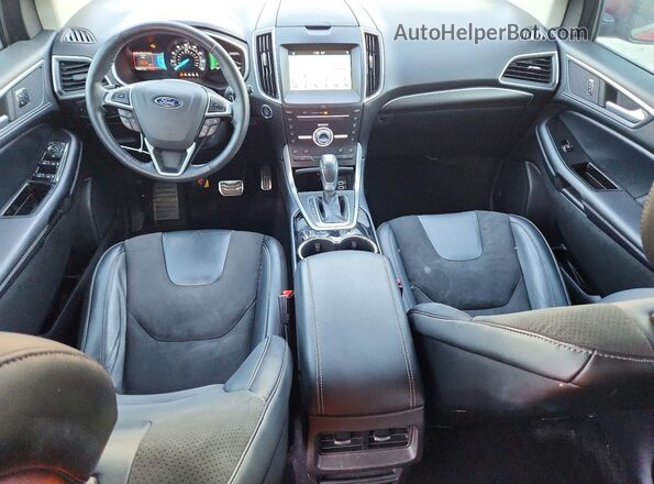 2FMPK4AP9HBB56247 2017 FORD EDGE Maroon Dashboard view