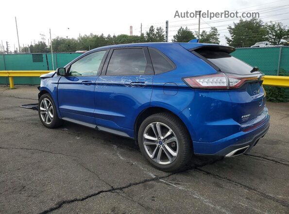 2FMPK4AP9JBB86306 2018 FORD EDGE Blue Trasero izquierdo