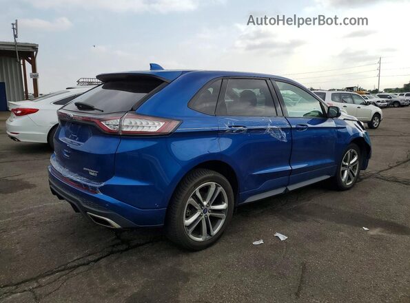 2FMPK4AP9JBB86306 2018 FORD EDGE Blue Trasero derecho