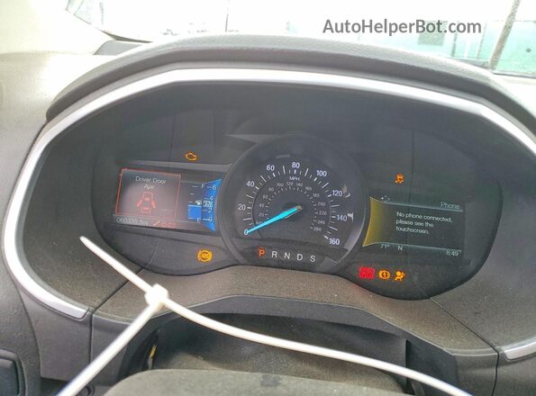 2FMPK4AP9JBB86306 2018 FORD EDGE Blue Vista del cuadro de instrumentos