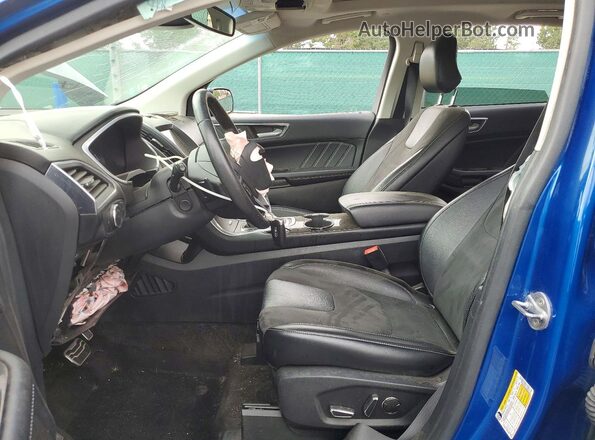 2FMPK4AP9JBB86306 2018 FORD EDGE Blue Vista interior delantera