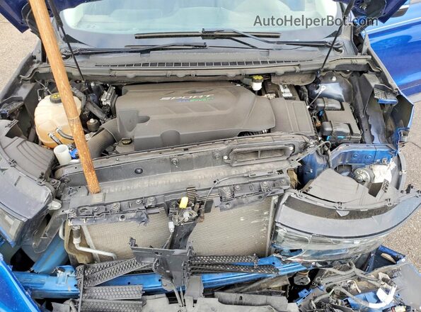 2FMPK4AP9JBB86306 2018 FORD EDGE Blue Vista interior trasera