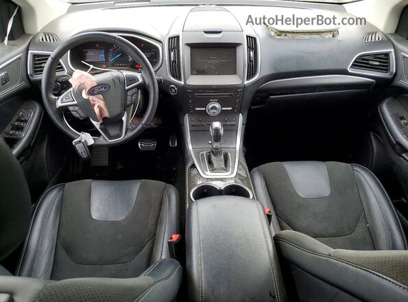 2FMPK4AP9JBB86306 2018 FORD EDGE Blue Vista del salpicadero