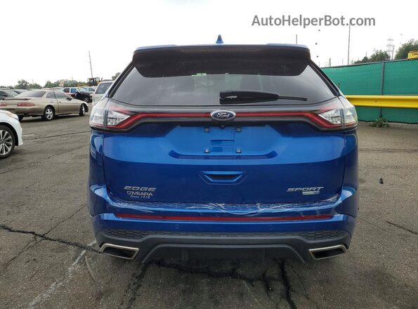 2FMPK4AP9JBB86306 2018 FORD EDGE Blue Vista trasera