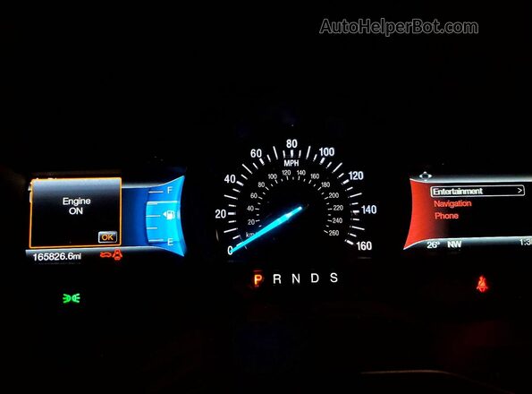 2FMPK4APXHBB99611 2017 FORD EDGE Black Vista del cuadro de instrumentos