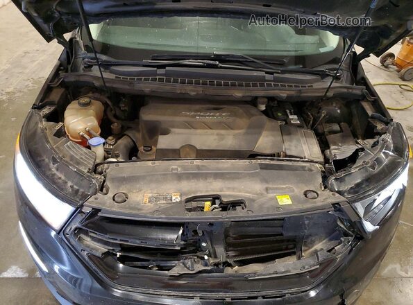 2FMPK4APXHBB99611 2017 FORD EDGE Black Vista del compartimento del motor