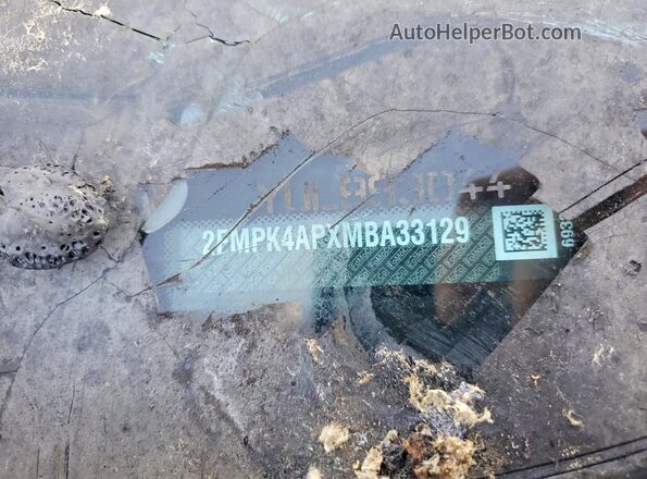 2FMPK4APXMBA33129 2021 FORD EDGE Черный Вид наклейки с VIN-кодом