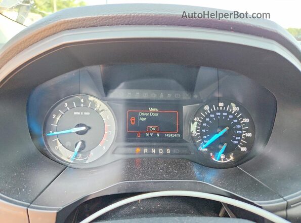 2FMPK4G90JBB96070 2018 FORD EDGE Gray Вид щитка приладів