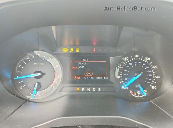 2FMPK4G93GBC34996 2016 FORD EDGE Синий Вид щитка приборов
