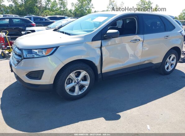 2FMPK4G94HBB72722 2017 FORD EDGE Gold Առջևի ձախ երեք քառորդ տեսարան