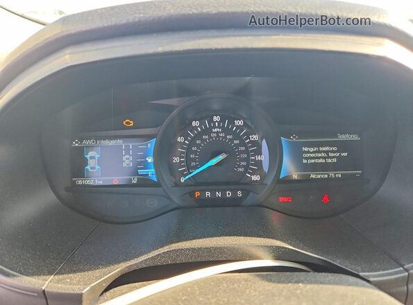 2FMPK4G96NBA18525 2022 FORD EDGE White Вид щитка приладів