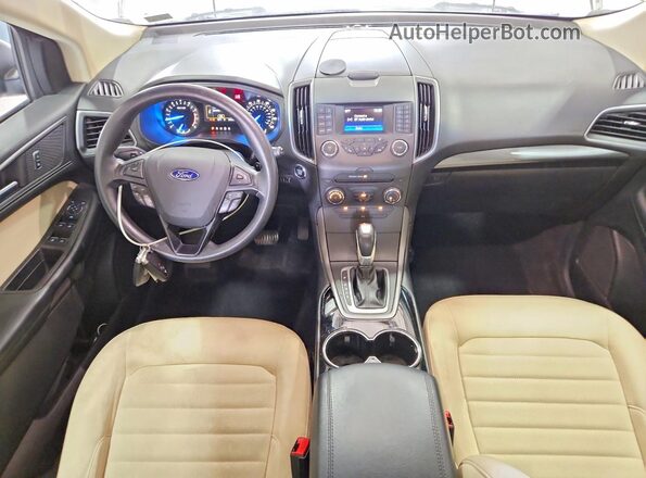 2FMPK4G98HBB34703 2017 FORD EDGE Белый Вид панели приборов