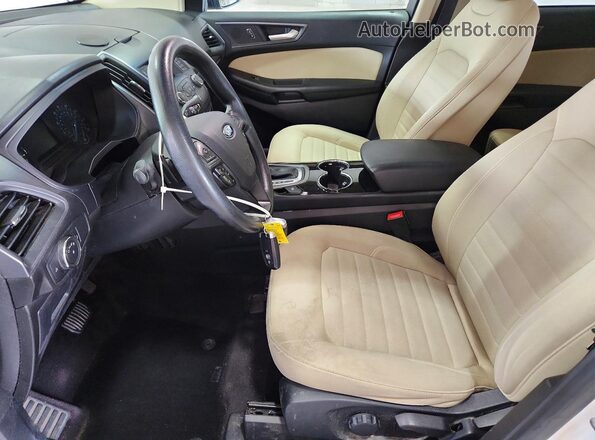 2FMPK4G98HBB34703 2017 FORD EDGE Белый Вид салона спереди