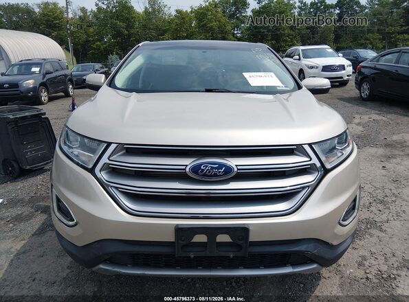 2FMPK4J81HBC57498 2017 FORD EDGE Gold Вид задньої частини салону