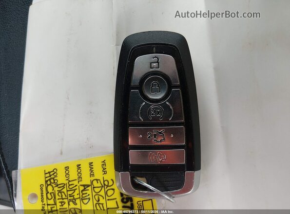 2FMPK4J81HBC57498 2017 FORD EDGE Gold Вид панелі приладів